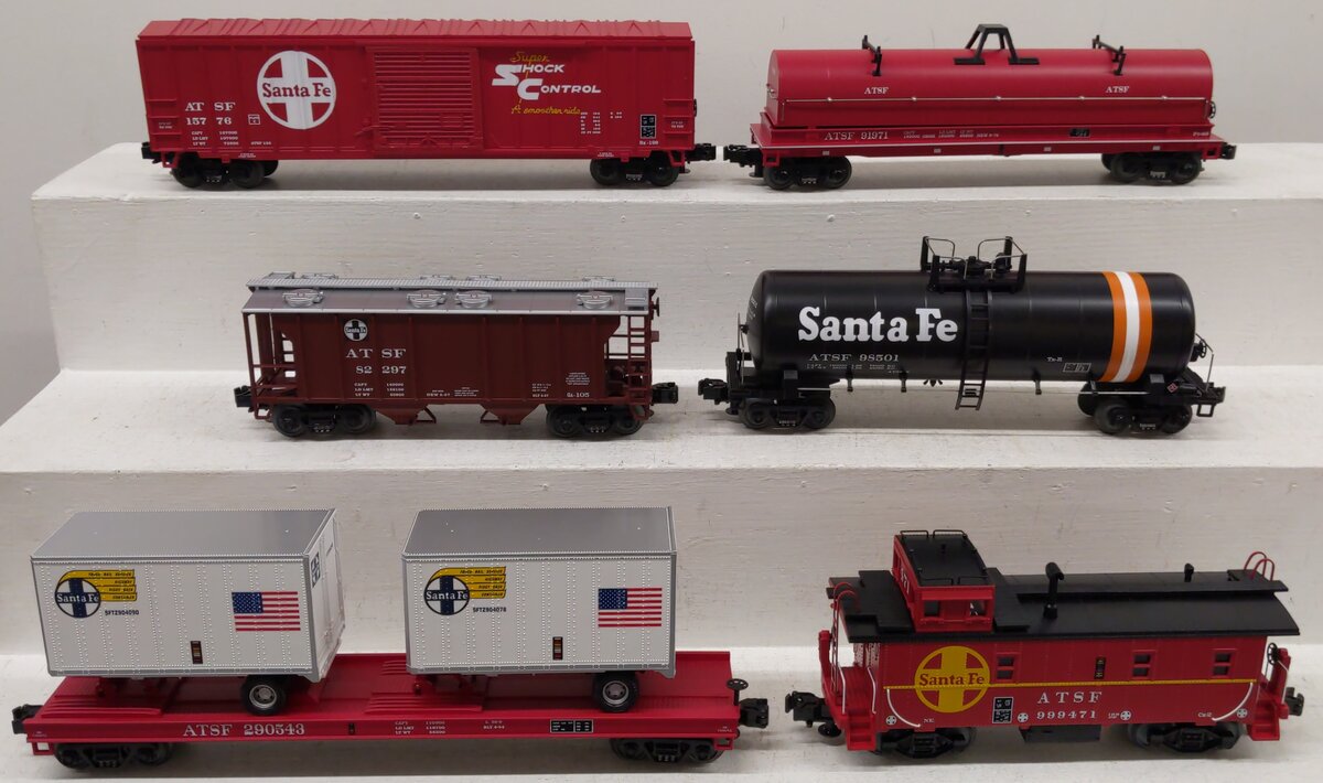MTH 20-90013 O Santa Fe Premier Freight Car Set (Set of 6) EX/Box