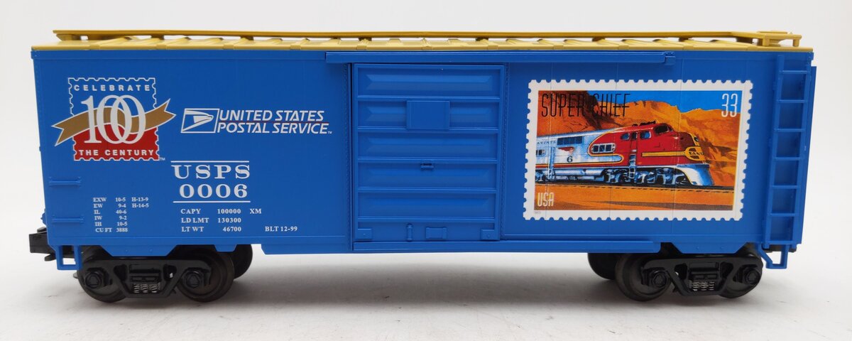 MTH 20-93056 O Gauge US Post Office 40' Single Door Boxcar #0006 LN/Box