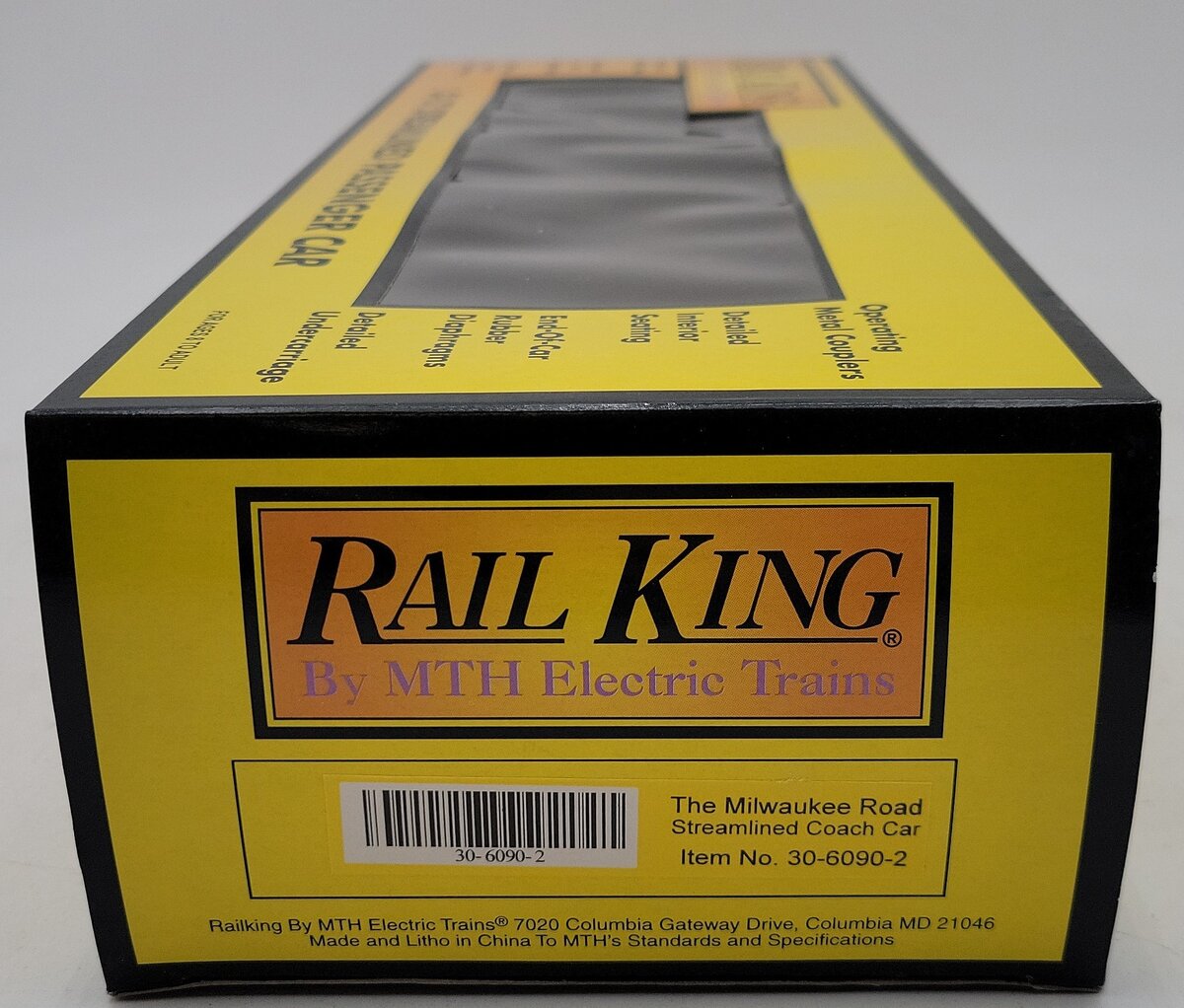 MTH 30-6090-2 O Gauge Milwaukee Road Hiawatha Streamline Coach Car #437 LN/Box