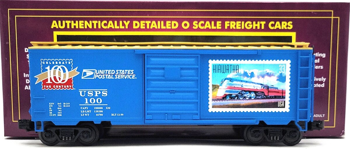 MTH 20-93041 O Gauge US Post Office 40' Single Door Boxcar #100 LN/Box
