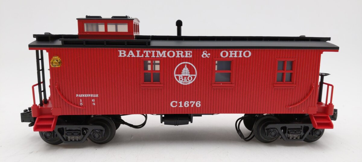 MTH 30-7723 O Gauge Baltimore & Ohio Woodsided Caboose #C1676 EX/Box