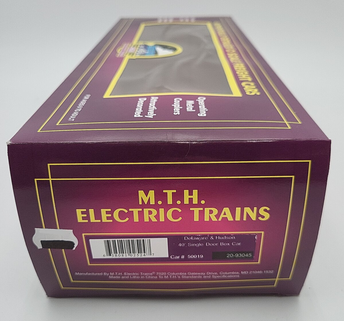 MTH 20-93045 O Scale Delaware & Hudson Box Car #50019 EX/Box