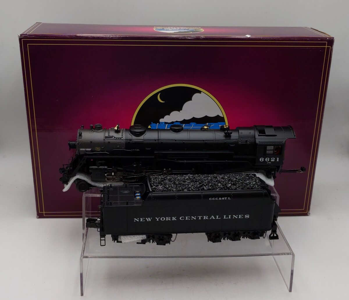MTH O 20-3582-1 4-6-4 J-1e Hudson Steam Engine #6621 NIB