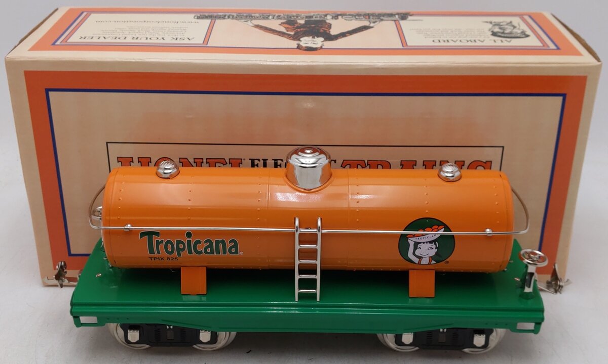 MTH 11-30118 Standard Gauge Tropicana Lionel Replica Tank Car #825 LN/Box