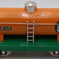 MTH 11-30118 Standard Gauge Tropicana Lionel Replica Tank Car #825 LN/Box