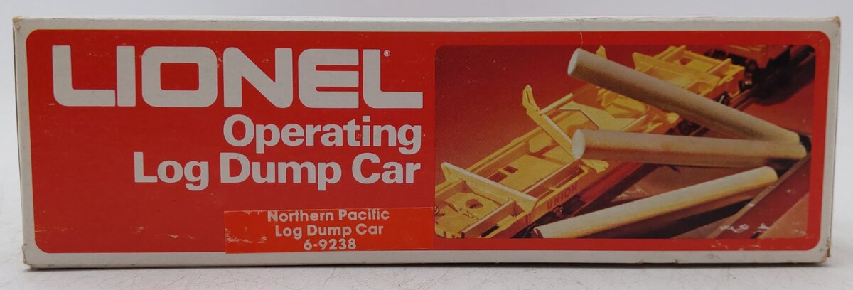 Lionel 6-9238 O Gauge Northern Pacific Log Dump Car EX/Box