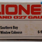 Lionel 6-9273 O Gauge Southern Bay Window Lighted Caboose EX/Box