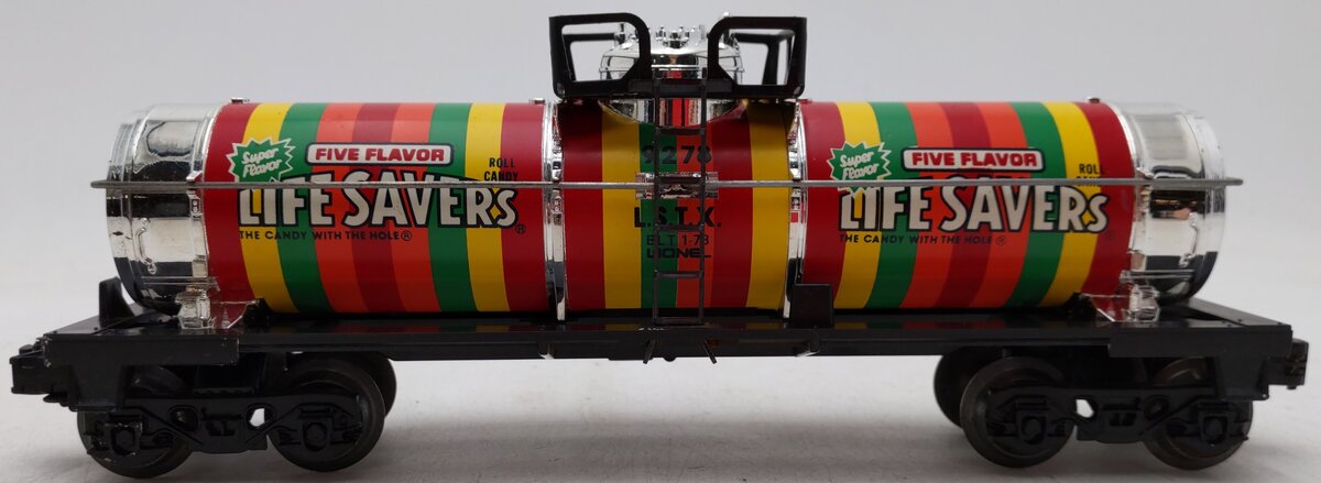 Lionel 6-9278 O Gauge Lifesavers Chrome Plated Single Dome Tank Car EX/Box
