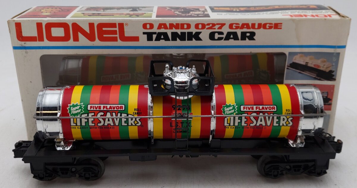 Lionel 6-9278 O Gauge Lifesavers Chrome Plated Single Dome Tank Car EX/Box