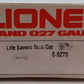 Lionel 6-9278 O Gauge Lifesavers Chrome Plated Single Dome Tank Car EX/Box