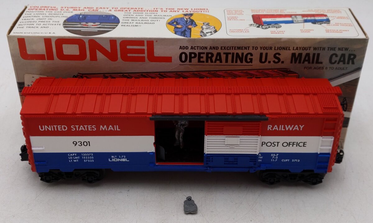Lionel 6-9301 O Gauge US Mail Operating Boxcar #9301 EX/Box