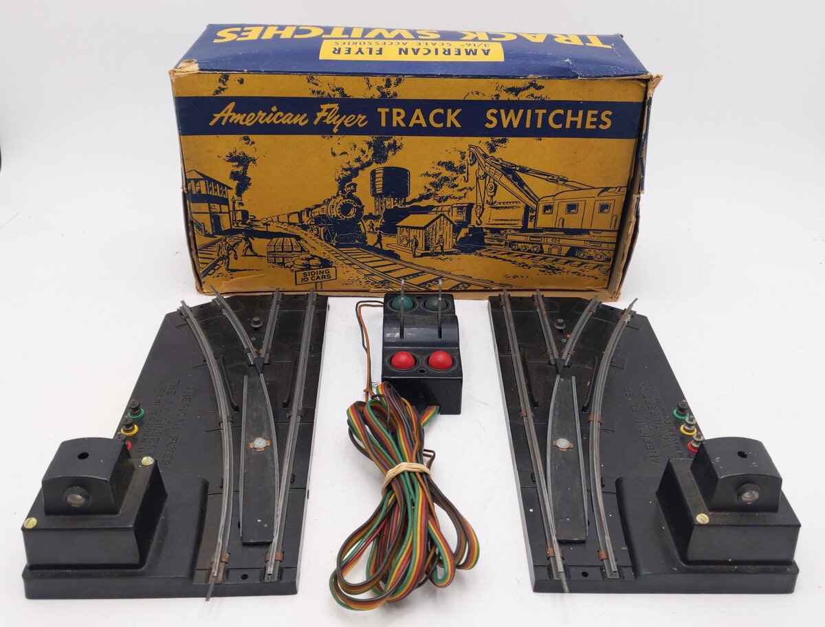 American Flyer 720A Vintage S Electric Remote Control Switches (Pair) VG/Box