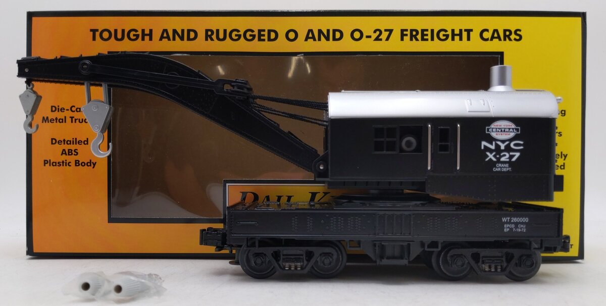 MTH 30-7910 O Gauge New York Central Operating Crane Car X-27 LN/Box