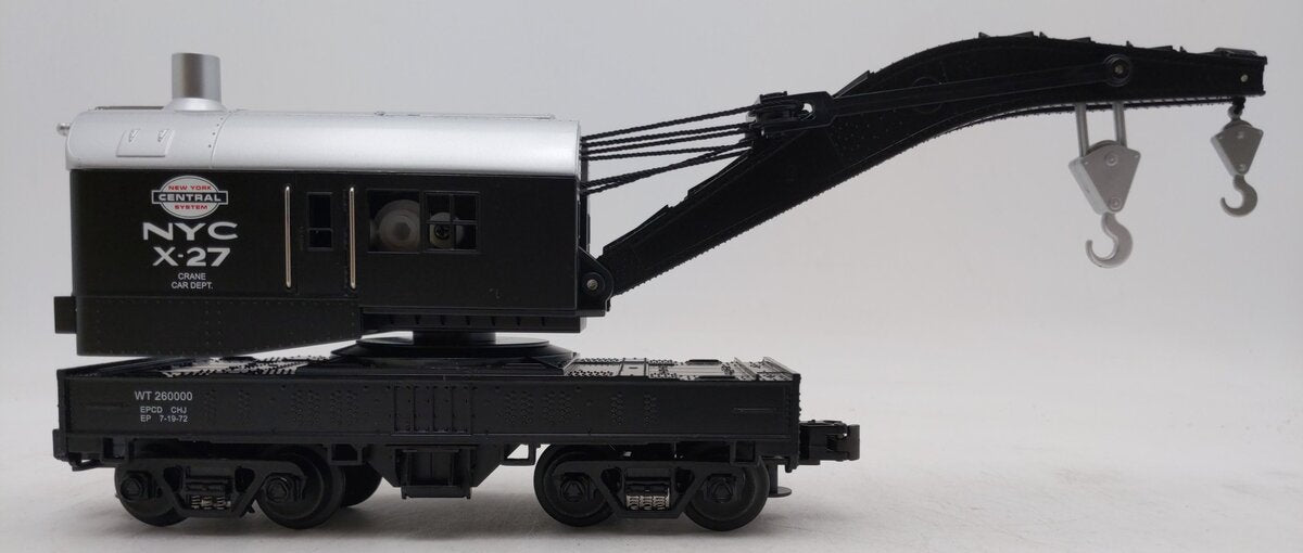 MTH 30-7910 O Gauge New York Central Operating Crane Car X-27 LN/Box