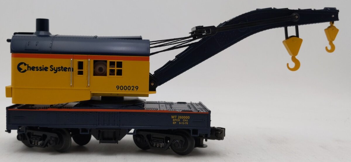 MTH 30-7916 O Gauge Chessie Operating Crane Car #90029 LN/Box