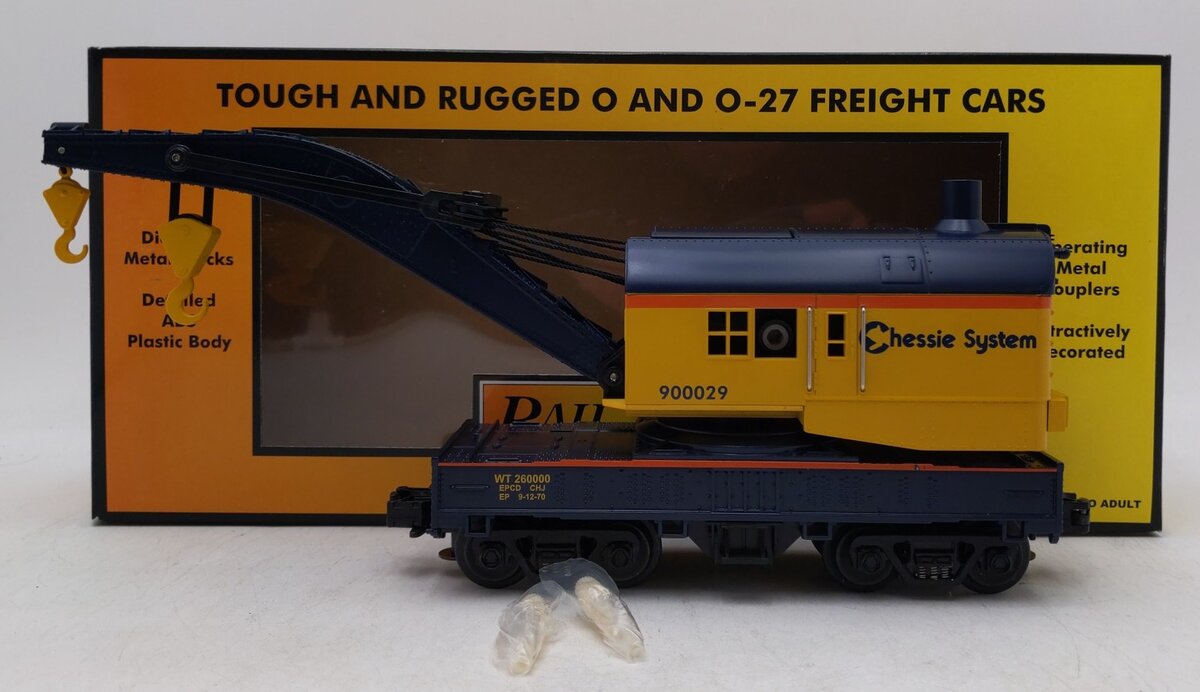 MTH 30-7916 O Gauge Chessie Operating Crane Car #90029 LN/Box