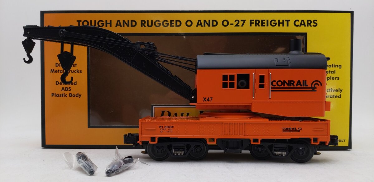 MTH 30-7917 O Gauge Conrail Crane Car #X47 LN/Box