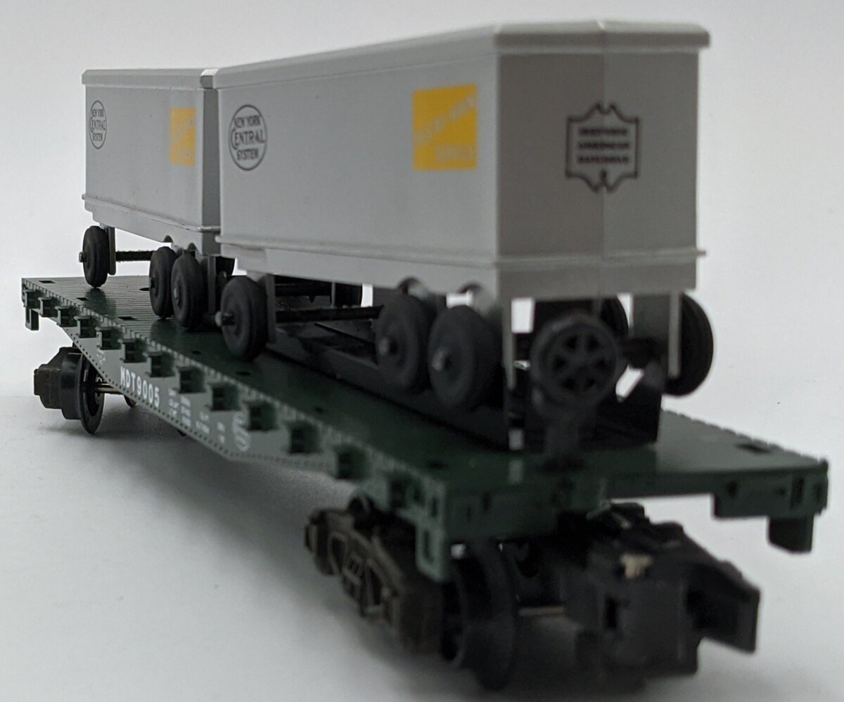 American Flyer 4-9005 S Gauge New York Central Flatcar with Vans NIB