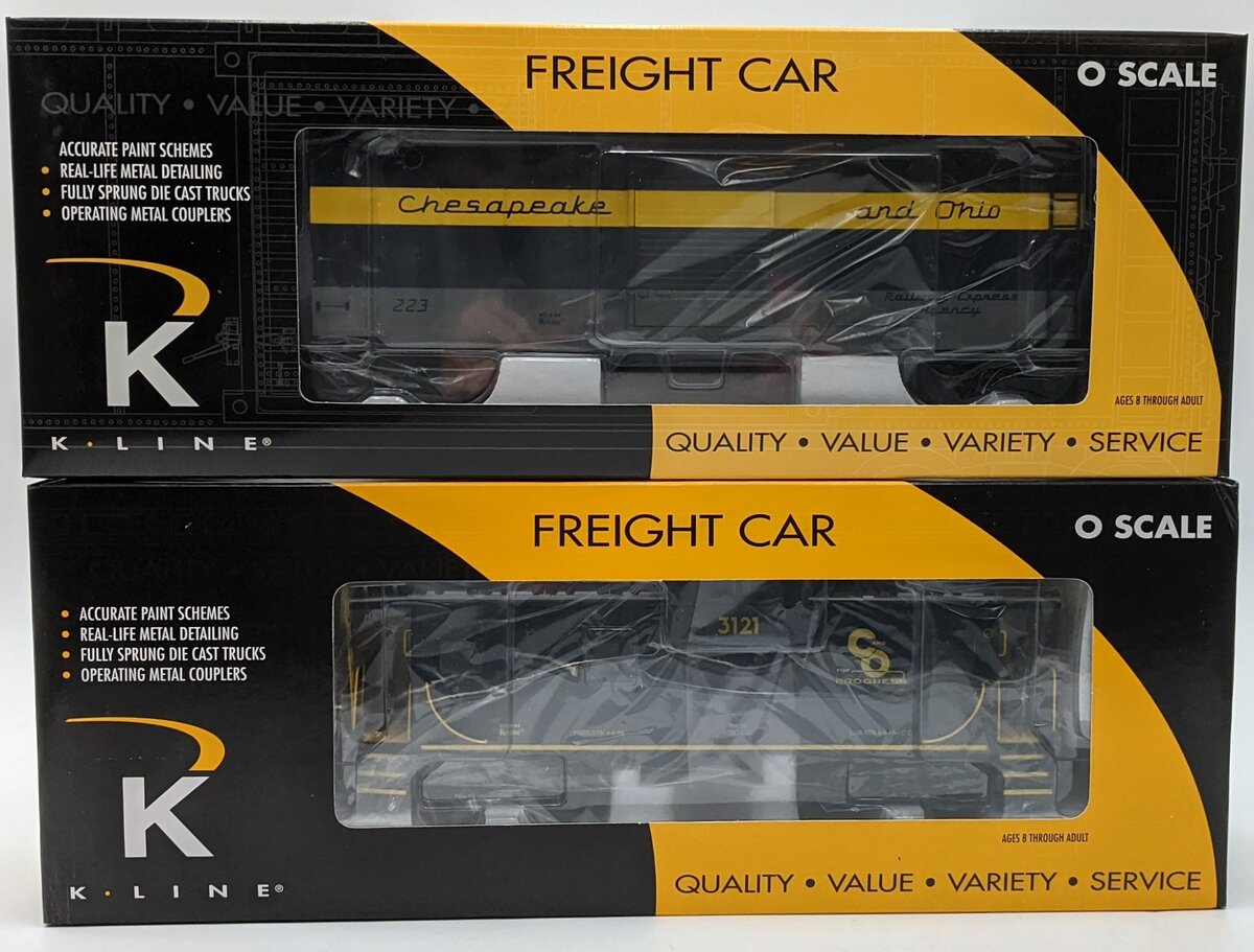 K-Line k613-1251A C&O Classic 2-Car Freight Set NIB