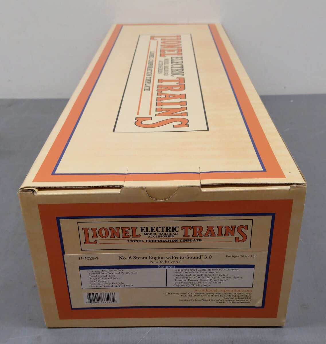 MTH 11-1029-1 Standard Gauge New York Central Steam Locomotive #999 w/PS3 LN/Box