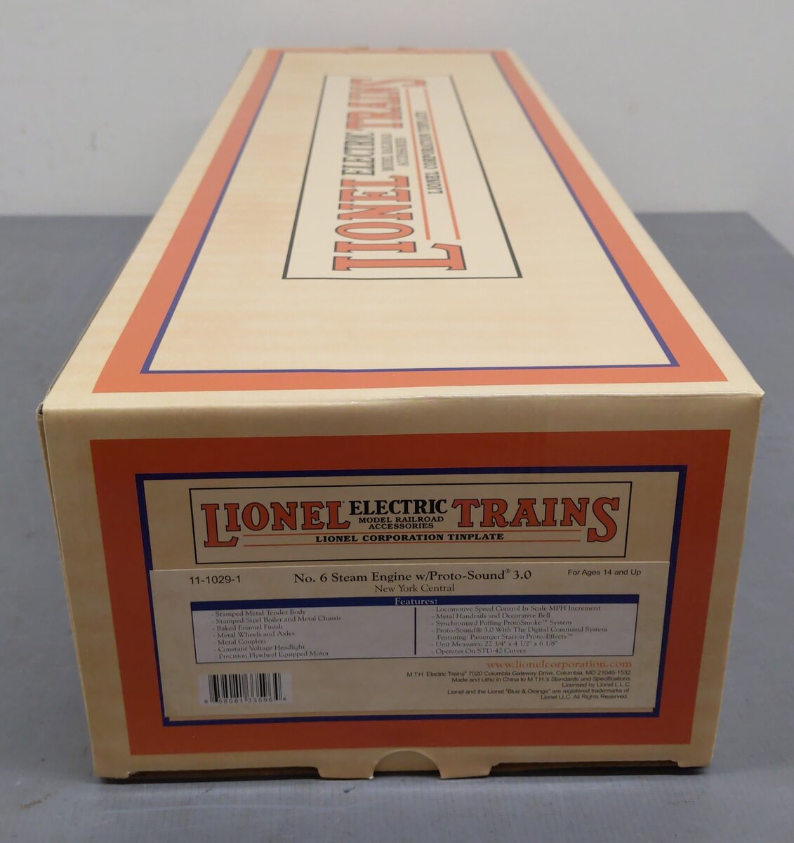 MTH 11-1029-1 Standard Gauge New York Central Steam Locomotive #999 w/PS3 LN/Box