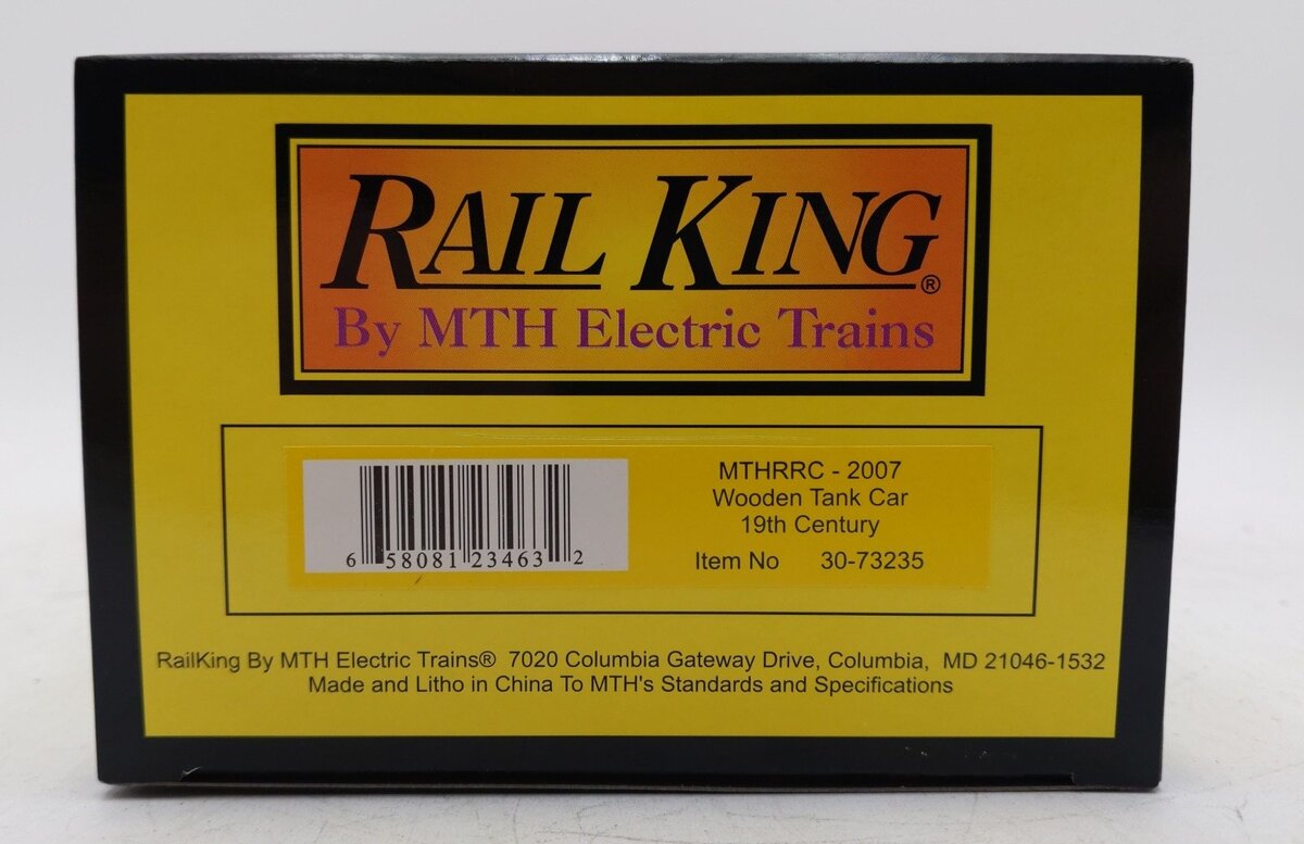 MTH 30-73235 O Gauge MTHRRC-2007 Wooden Tank Car LN/Box