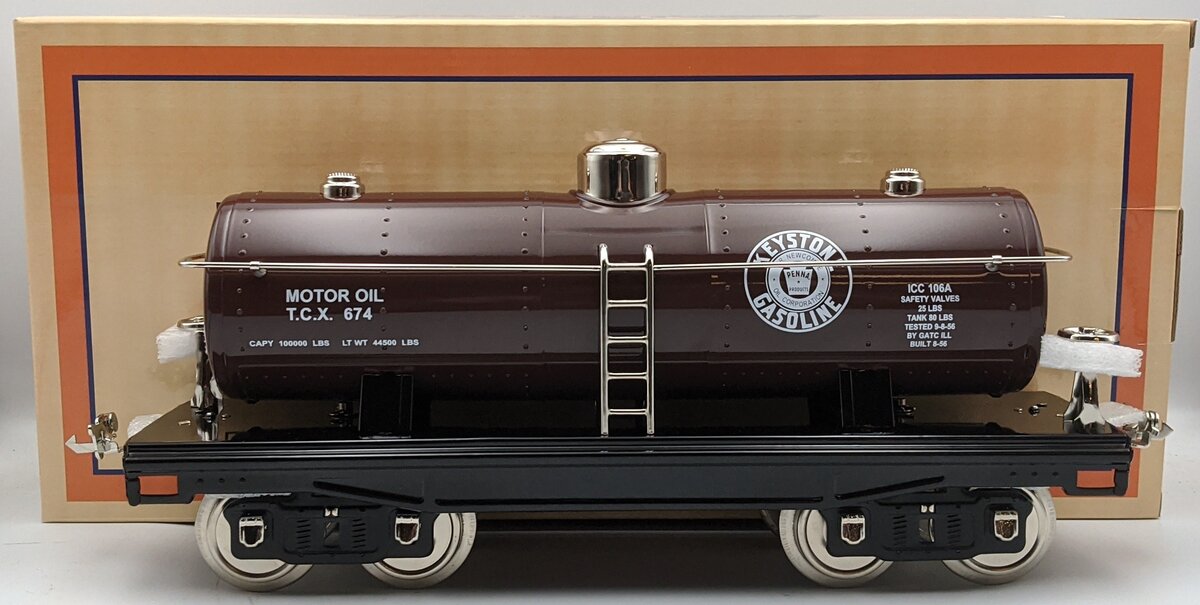 Lionel Std. Gauge 215 Tank Car Keystone Gasoline NIB