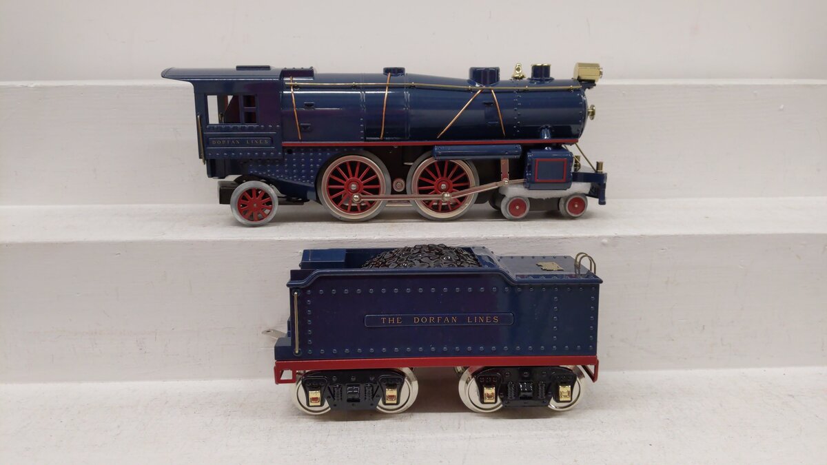 MTH 10-1318-1 Std. Gauge Tinplate #1134 Dorfan Steam Locomotive & Tender w/PS2 EX/Box