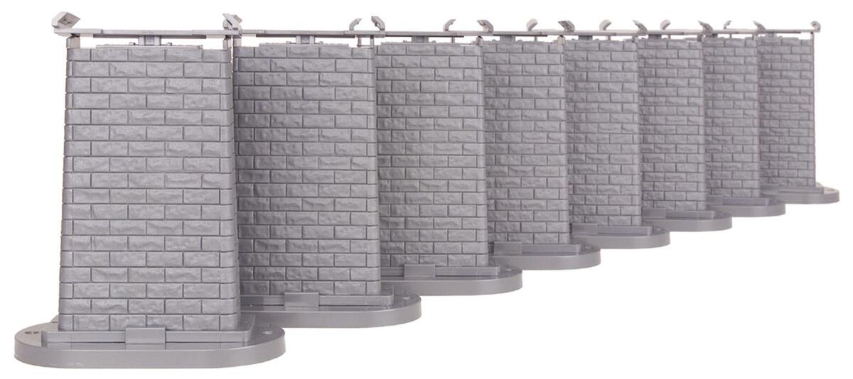 MTH 40-1034 O RealTrax Elevated Trestle Set (Pack of 8) LN/Box