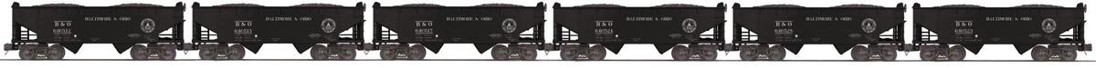 MTH 20-92055 Baltimore & Ohio 6-Car 2-Bay Offset Hopper Car Set MT/Box
