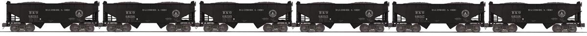 MTH 20-92056 O Baltimore & Ohio 6-Car 2-Bay Offset Hopper Car Set MT/Box