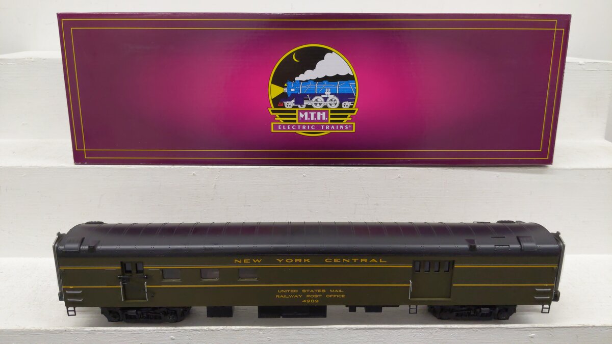 MTH 20-68257 O Gauge New York Central RPO Passenger Car #4909 EX/Box