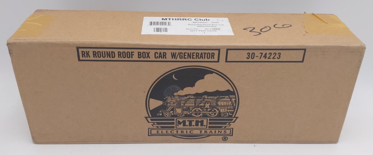 MTH 30-74223 O Gauge MTH RRC Rounded Roof Boxcar #2005 with Generator MT/Box