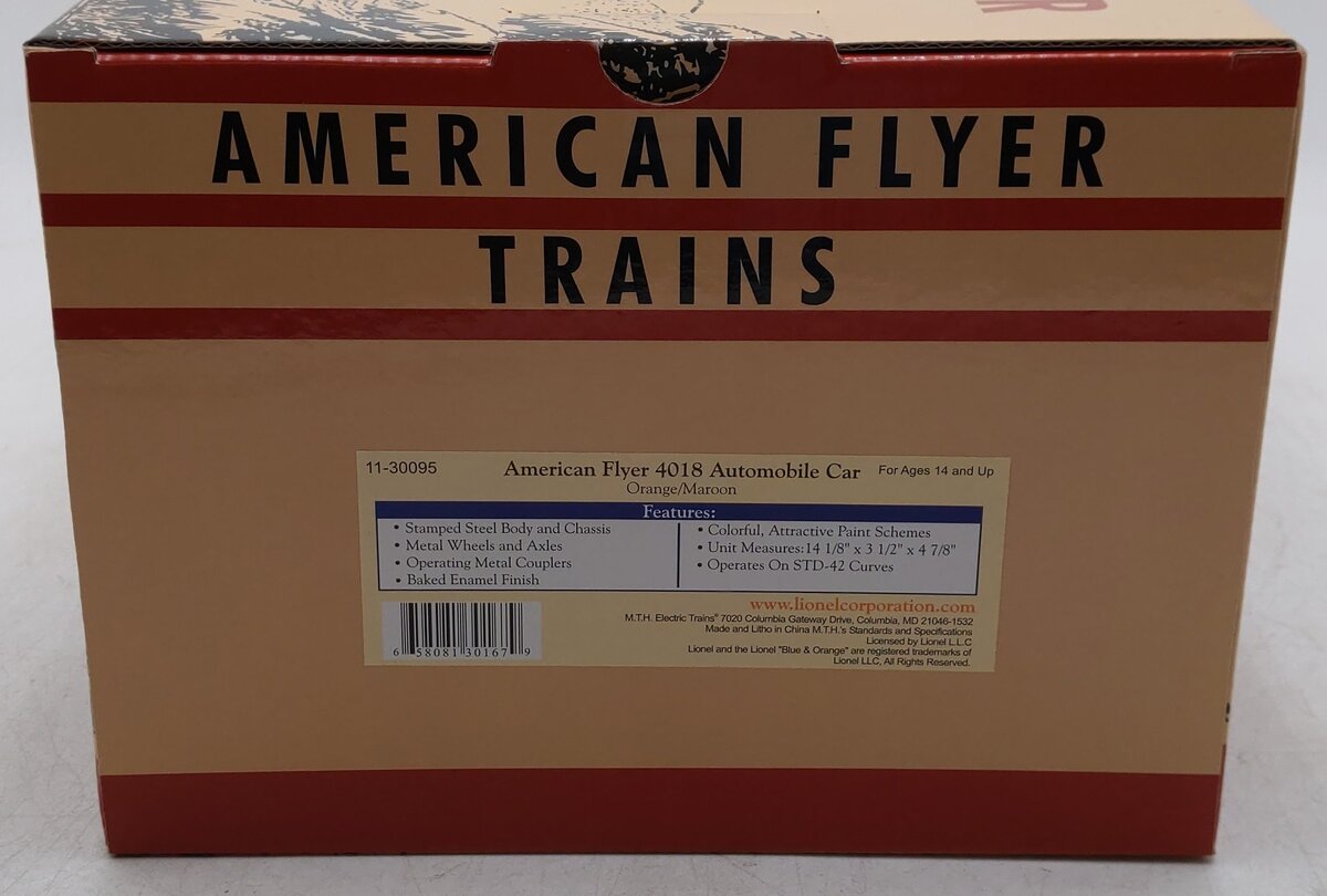 MTH 11-30095 Standard Gauge American Flyer 4018 Automobile Car LN/Box
