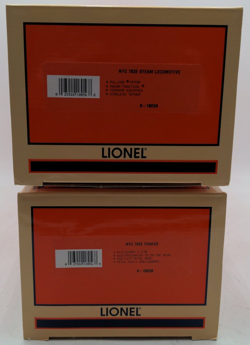 Lionel 6-18056 O NYC 763E J1e 4-6-4 Hudson Steam Locomotive & Oil Tender #5344 EX/Box