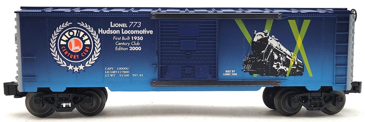 Lionel 6-39201 O Gauge Century Club Hudson Boxcar #773 LN/Box