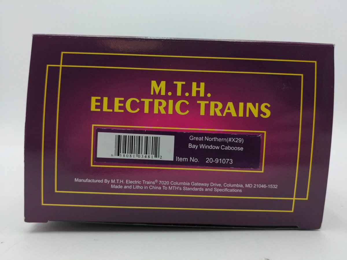MTH 20-91073 O Great Northern Bay Window Caboose #X29 LN/Box