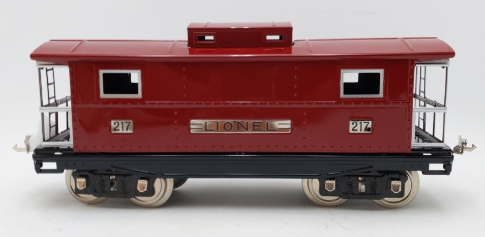 MTH 11-30014 Lionel Std. Gauge #217 Red with Nickel Trim Caboose NIB
