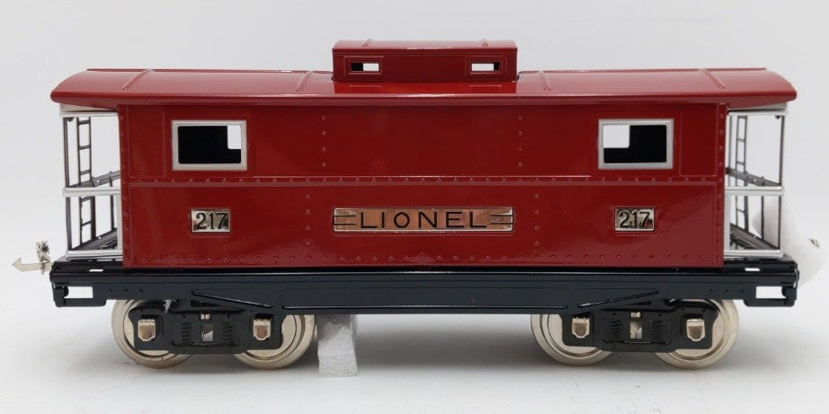 MTH 11-30014 Lionel Std. Gauge #217 Red with Nickel Trim Caboose NIB