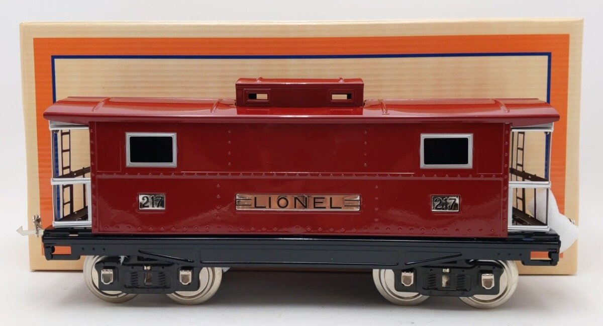 MTH 11-30014 Lionel Std. Gauge #217 Red with Nickel Trim Caboose NIB