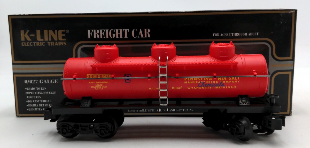 K-Line K5426 O Gauge Pennsylvania Salt Co. Triple Dome Tank Car NIB