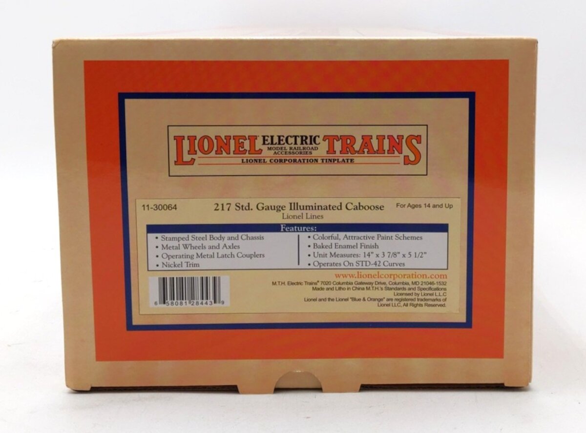 MTH 11-30064 Lionel Std Gauge Illuminated Caboose #217 NIB