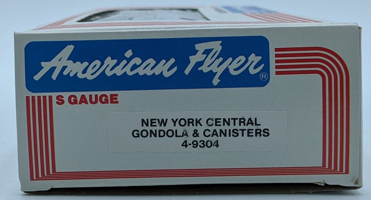 American Flyer 4-9304 S Scale New York Central Gondola w/Canisters #9304 NIB