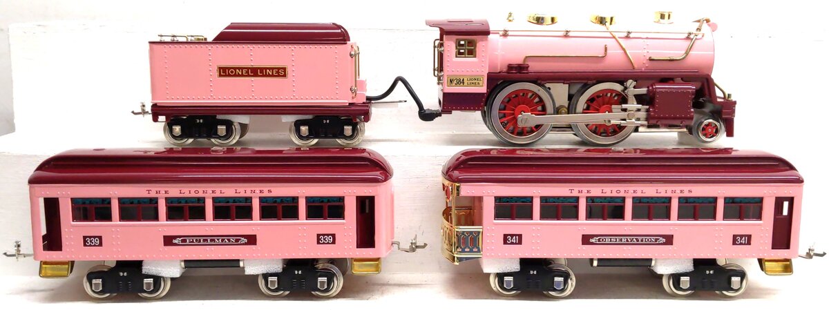 MTH 11-5006-1 Girl's Pink Std Gauge Steam Passenger Train Set #384E  LN/Box