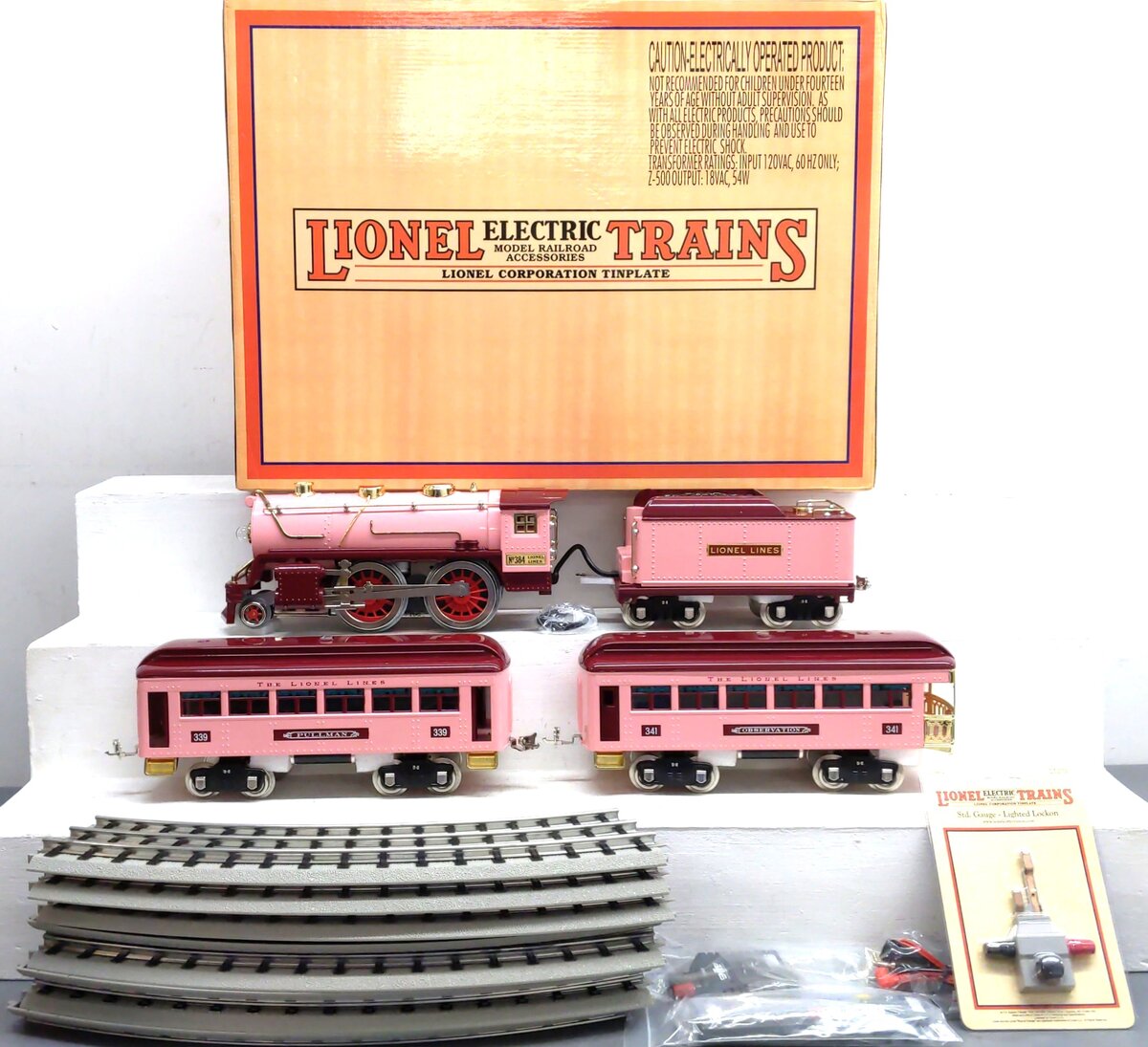 MTH 11-5006-1 Girl's Pink Std Gauge Steam Passenger Train Set #384E  LN/Box
