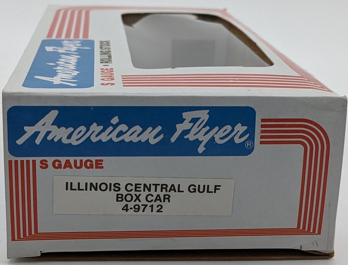 American Flyer 4-9712 S Gauge Illinois Central Gulf Boxcar NIB