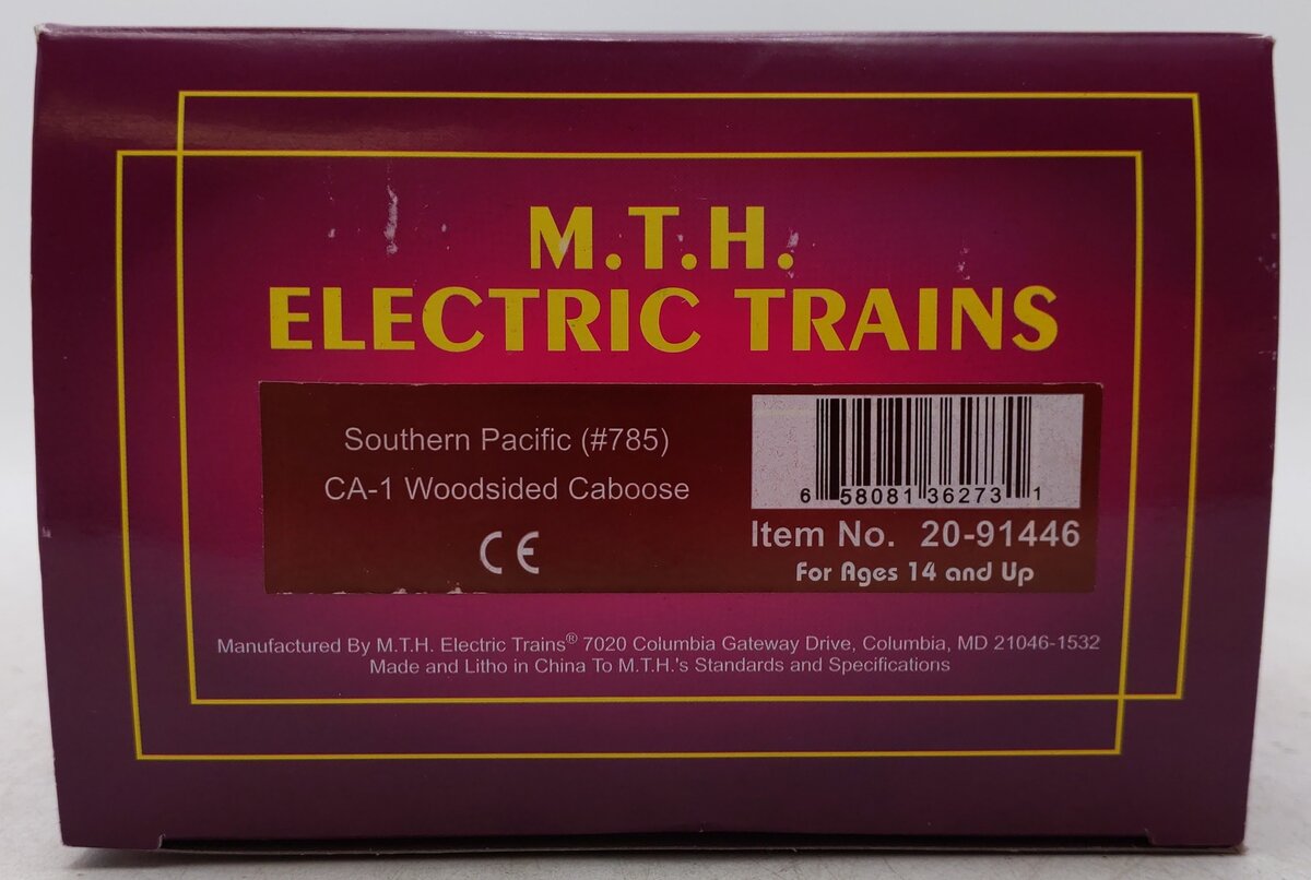 MTH 20-91446 O Gauge Southern Pacific CA-1 Woodside Caboose #785 LN/Box