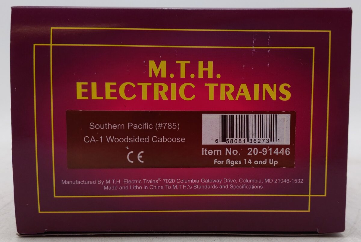 MTH 20-91446 O Gauge Southern Pacific CA-1 Woodside Caboose #785 LN/Box
