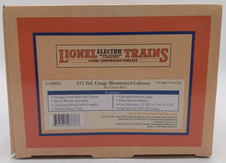 MTH 11-30020 Caboose #517 Green/Red EX/Box