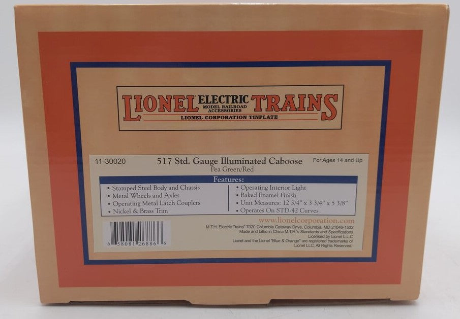 MTH 11-30020 Caboose #517 Green/Red EX/Box